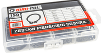 Set de inele Seeger (exterioare) – 150 de bucăți, set sigurante zegher - Bjc tools