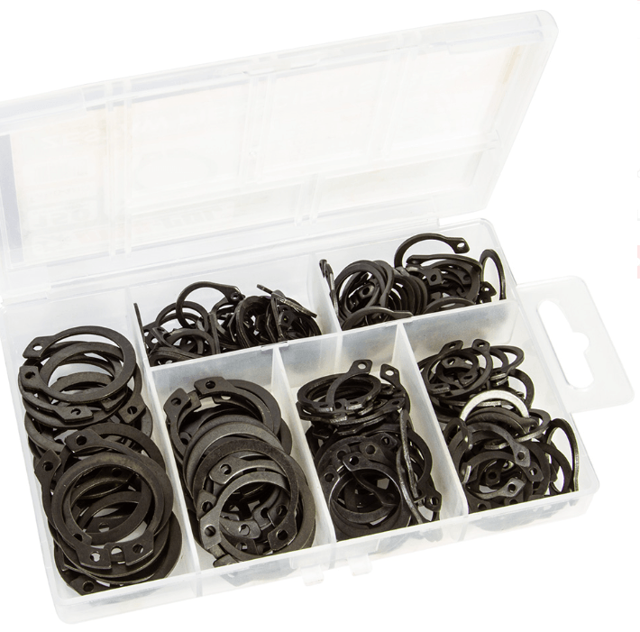 Set de inele Seeger (exterioare) – 150 de bucăți, set sigurante zegher - Bjc tools