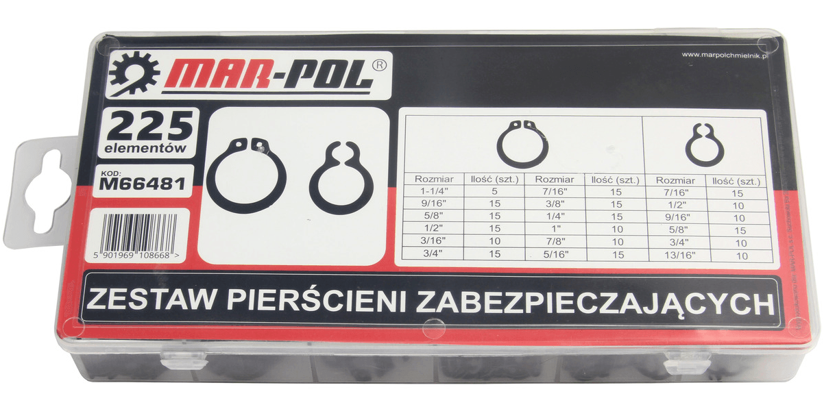Set de inele de siguranță – 225 de bucăți, SET SIGURANTE SEGER - Bjc tools