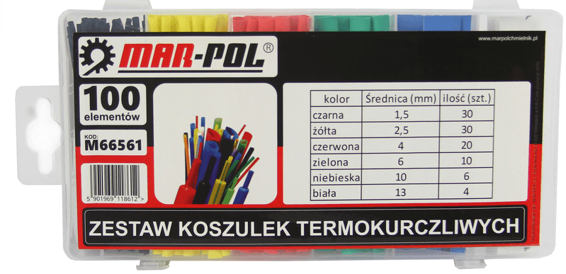 SET 100 TUBURI TERMOCONTRACTABILE COLORATE, Tuburi varnis - Bjc tools