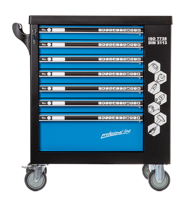 DULAP DE SERVICE CU 7 SERTARE – 258 PIESE - Bjc tools