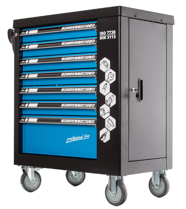 DULAP DE SERVICE CU 7 SERTARE – 258 PIESE - Bjc tools