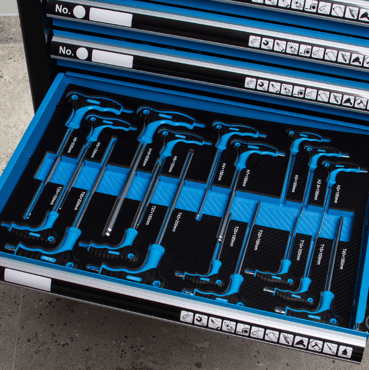 DULAP DE SERVICE CU 7 SERTARE – 258 PIESE - Bjc tools