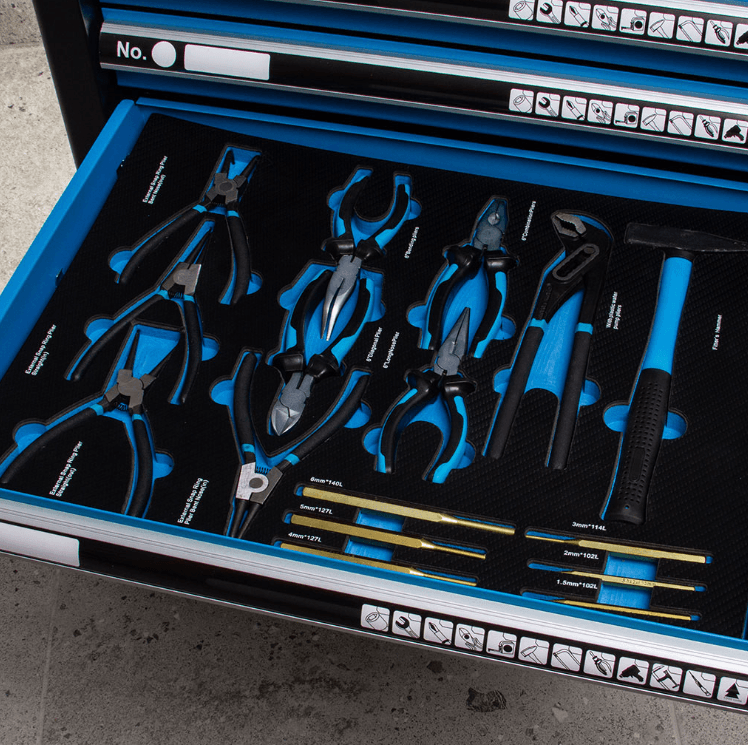 DULAP DE SERVICE CU 7 SERTARE – 258 PIESE - Bjc tools