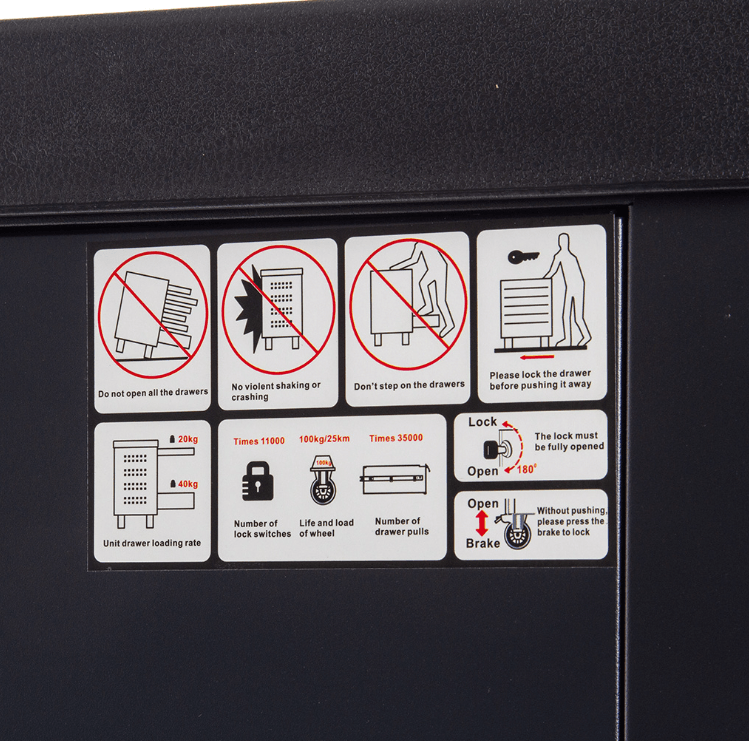 DULAP DE SERVICE CU 7 SERTARE – 258 PIESE - Bjc tools