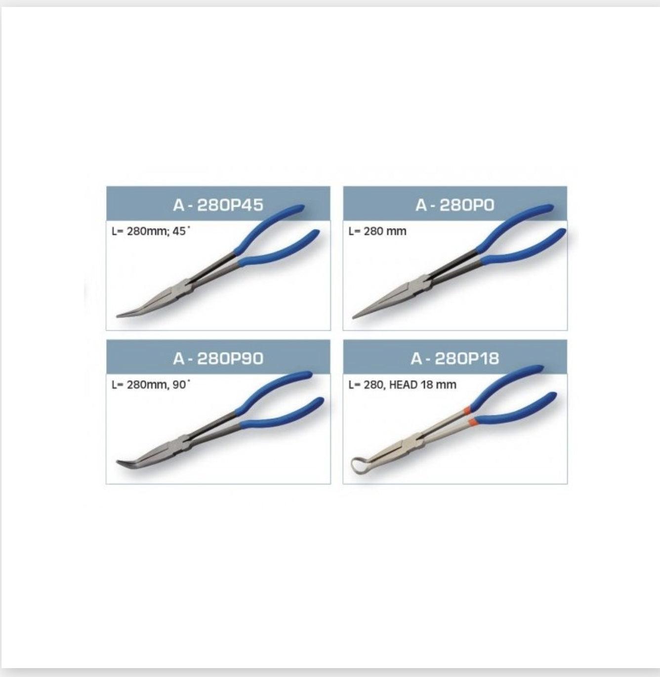 Set clesti cu varf lung in modul de spuma pentru dulap scule, set clesti lungi 4 piese Profesional - Bjc tools
