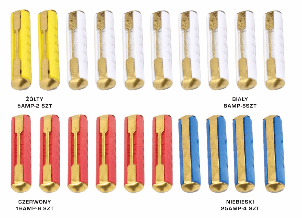 Siguranțe auto GBC 6×25 mm – 20 bucăți - Bjc tools