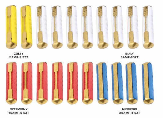 Siguranțe auto GBC 6×25 mm – 20 bucăți - Bjc tools