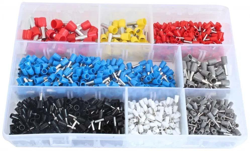 Set papuci conectori electrici 1200 piese Profi cupru nichelat - Bjc tools