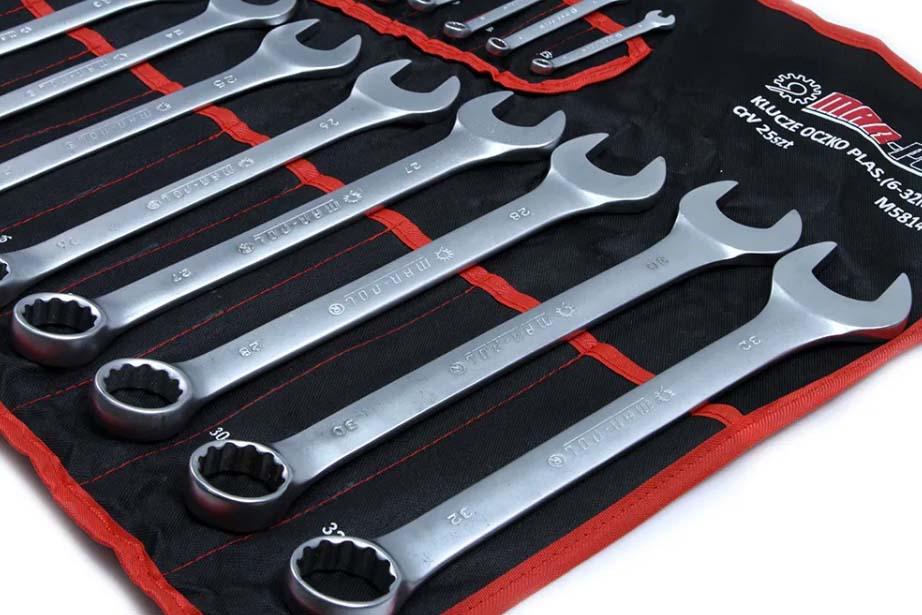Set / trusa chei combinate fixe si inelare 25 piese chrome vanadium - Bjc tools