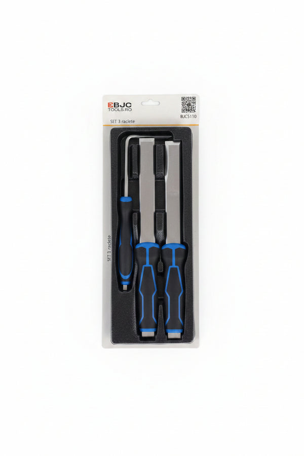 Set 3 razuitoare mecanice profesionale pentru curatat garnituri, silicon si rugina(raclete)