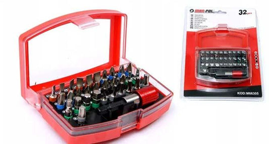 Trusa biti pentru bormasina 32 piese drept stea torx hexagon - Bjc tools