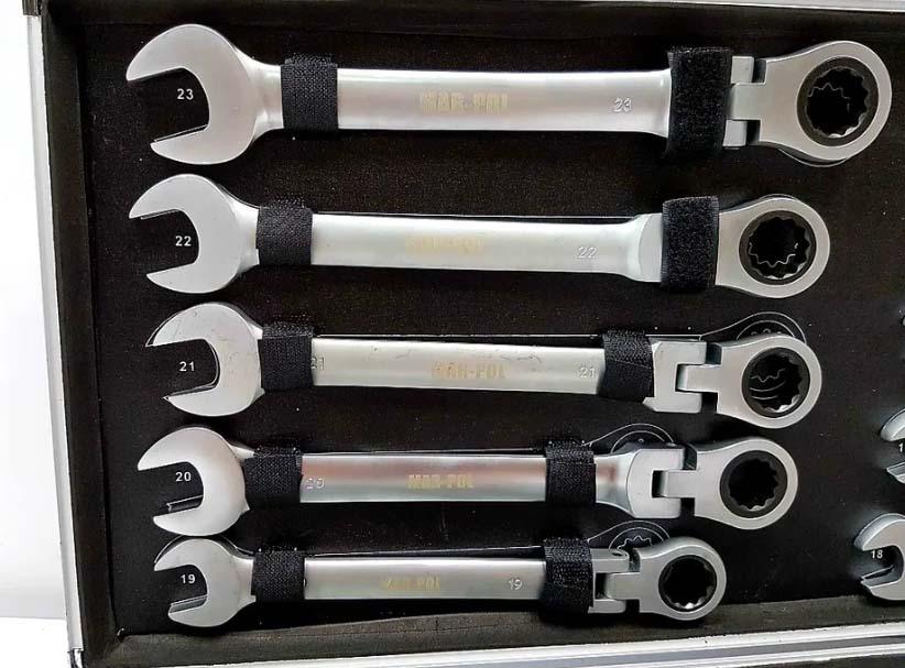 Trusa chei combinate cu clichet articulate 22 piese 6 la 32 mm Profi - Bjc tools