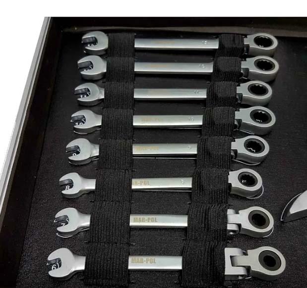 Trusa chei combinate cu clichet articulate 22 piese 6 la 32 mm Profi - Bjc tools