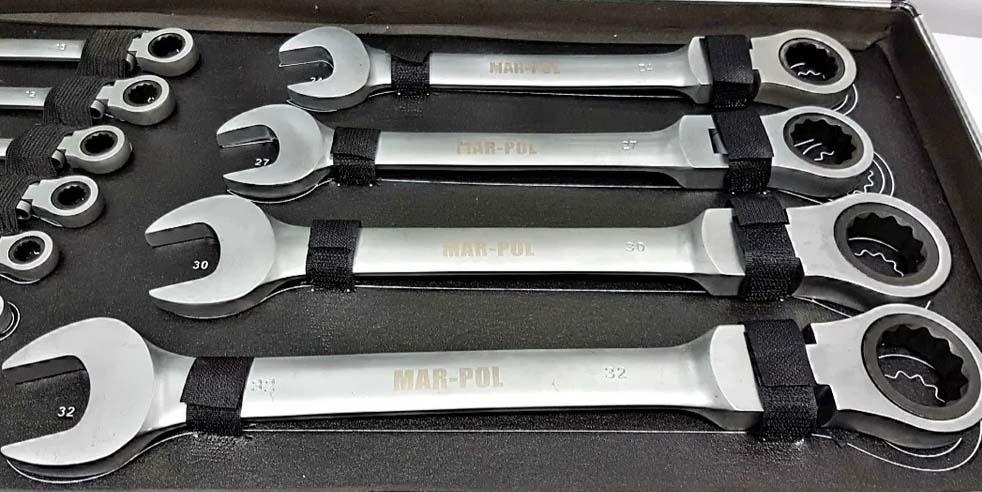 Trusa chei combinate cu clichet articulate 22 piese 6 la 32 mm Profi - Bjc tools