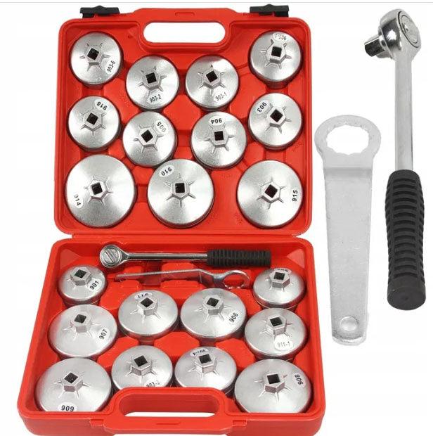 Trusa profesionala chei filtru ulei auto 23 piese aluminiu - Bjc tools