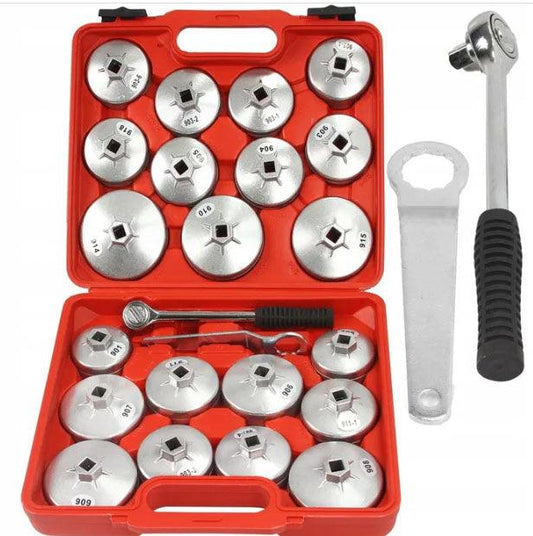 Trusa profesionala chei filtru ulei auto 23 piese aluminiu - Bjc tools