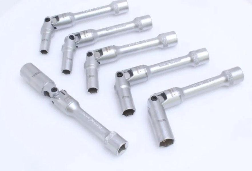 Trusa chei tubulare lungi cu articulatie pentru bujii 8 9 10 12 14 16 - Bjc tools