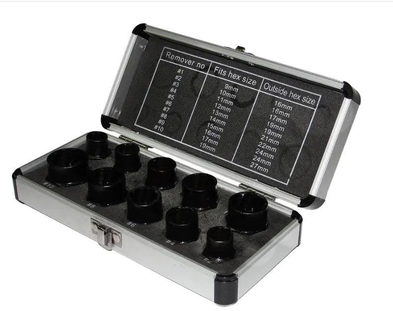 Trusa extras suruburi uzate deteriorate stricate 9-19mm 3/8 10 piese - Bjc tools Imagine principală a produsului