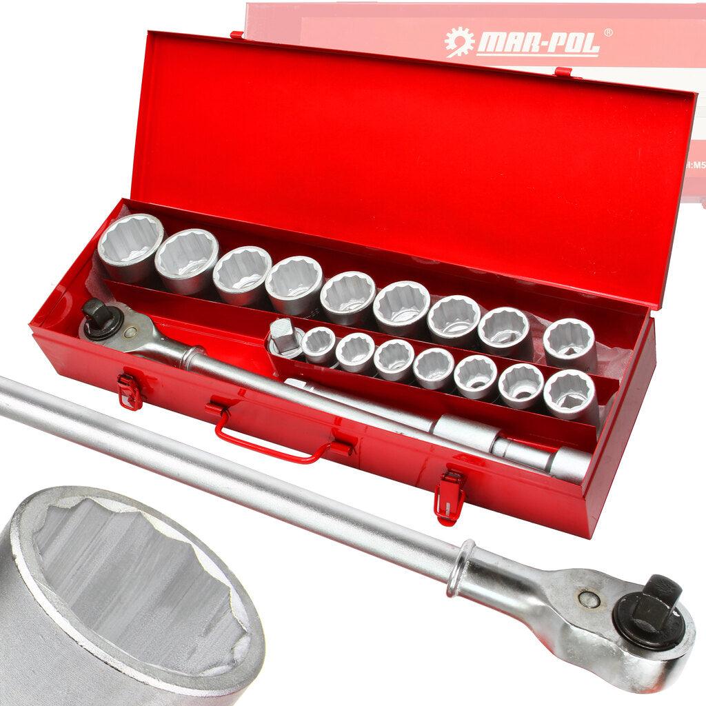 Trusa chei tubulare 21 piese bihexagonale 19-50 mm 3/4 12 laturi Bjc tools Imagine principală a produsului