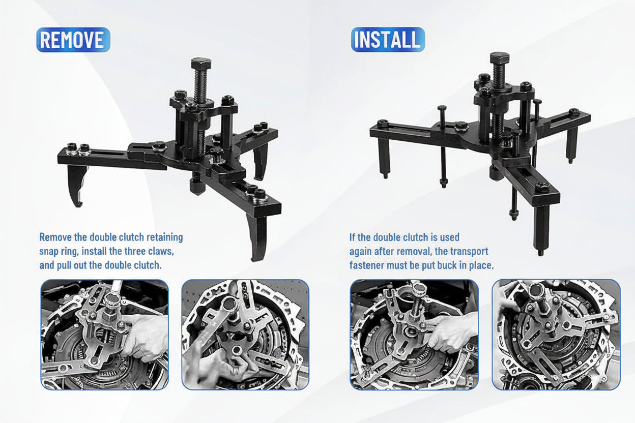 Trusa pentru montare, demontare și resetare ambreiaj dublu uscat DPS6 / 6DCT250 de la cutiile automate Ford Powershift si Volvo (OEM 307675) Imagine secundară a produsului