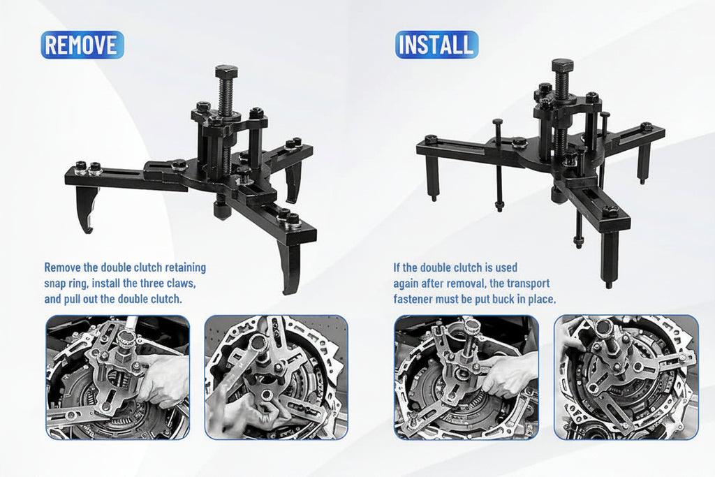 Trusa pentru montare, demontare și resetare ambreiaj dublu uscat DPS6 / 6DCT250 de la cutiile automate Ford Powershift si Volvo (OEM 307675)