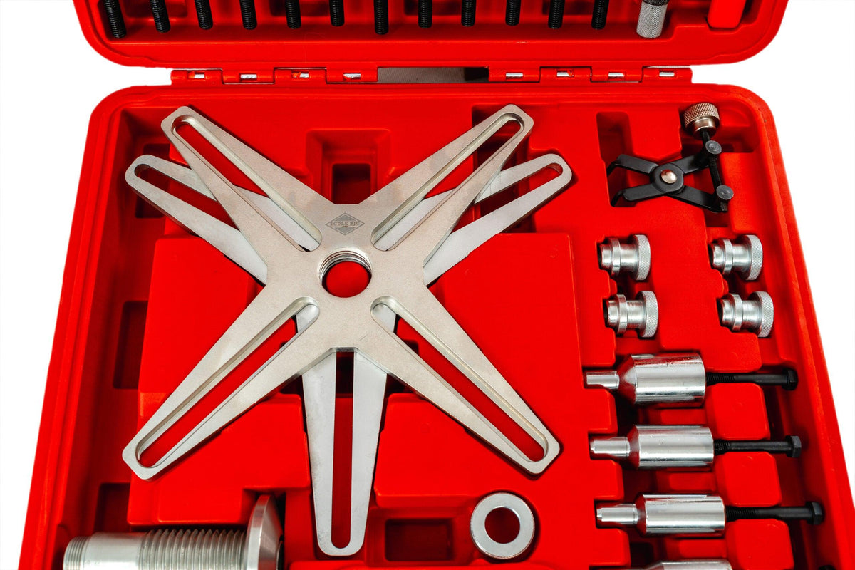 Trusa profesionala cu presa si dispozitiv resetare pentru montat ambreiaje auto SAC, 3 si 4 gauri - Bjc tools