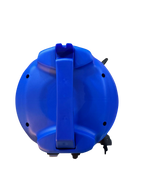 Aspirator industrial 1400W 30L blue container top view with handle.