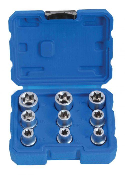 Trusa tubulare E Torx 9 piese 1/2 CR-V - Bjc tools Imagine principală a produsului