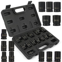 Trusa chei tubulare impact 1/2" scurte 10-24mm 13 piese - Bjc tools