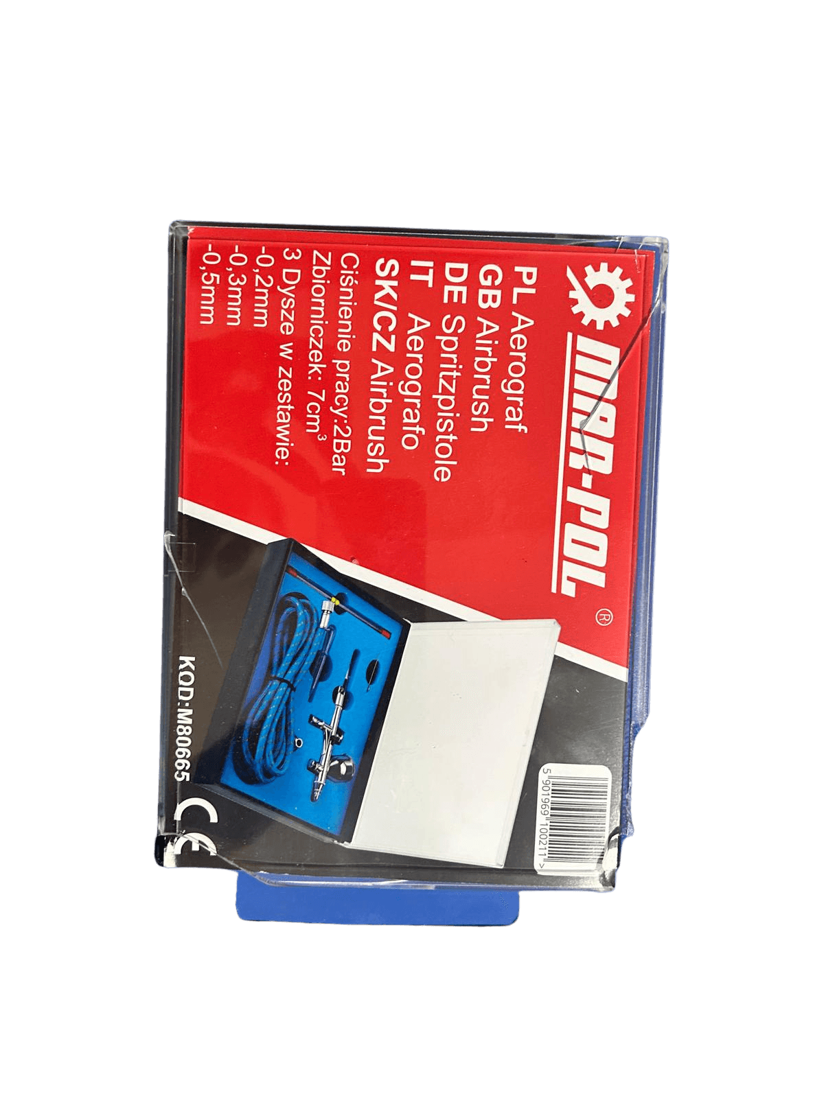 Aerograf INOX dual function pentru vopsit Profi cu 3 duze 0.2 0.3 0.5 (resigilat) - Bjc tools