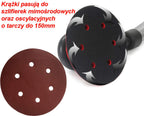 Disc abraziv cu gauri pentru slefuitor 150mm granulatie 120 - Bjc tools