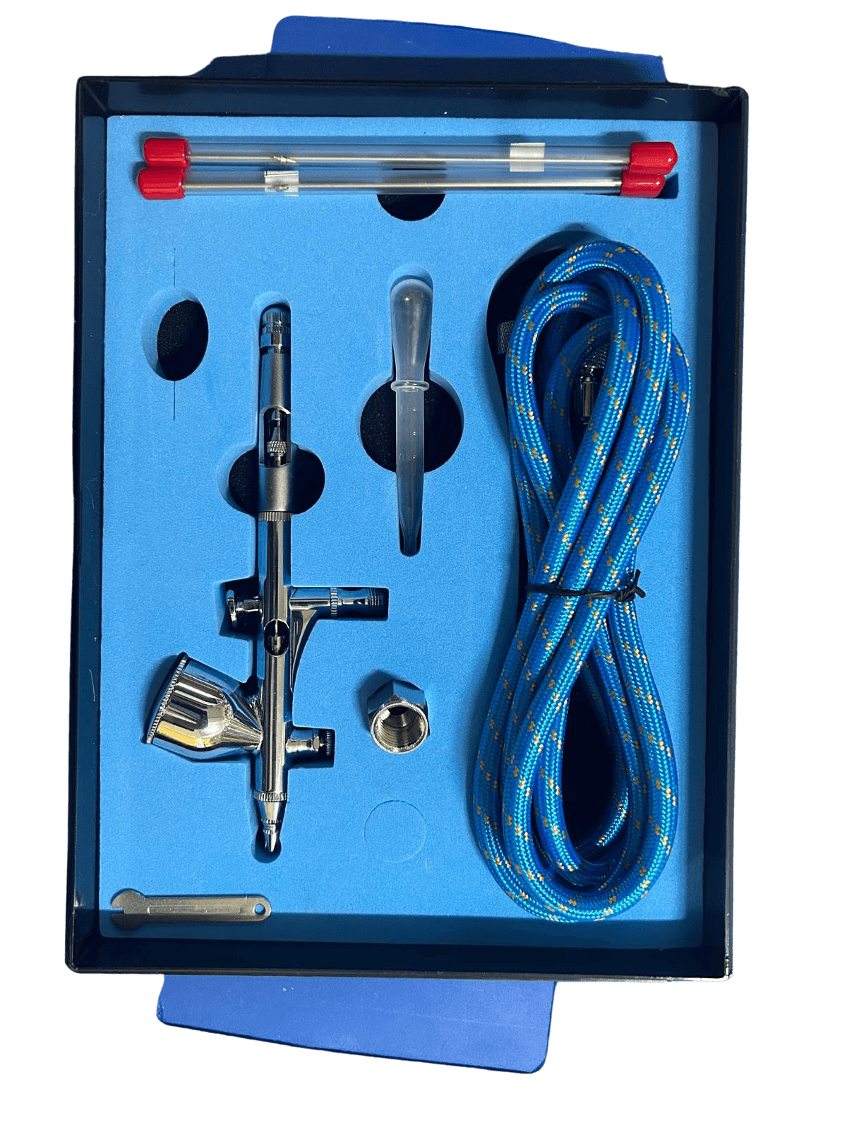 Aerograf INOX dual function pentru vopsit Profi cu 3 duze 0.2 0.3 0.5 (resigilat) - Bjc tools