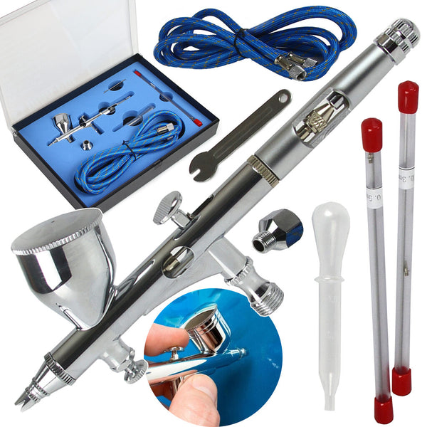 Aerograf INOX dual function pentru vopsit Profi cu 3 duze