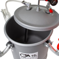 PISTOL DE VOPSIT PNEUMATIC | 10L, Pompa de vopsit cu rezervor de 10 litri si manometru.