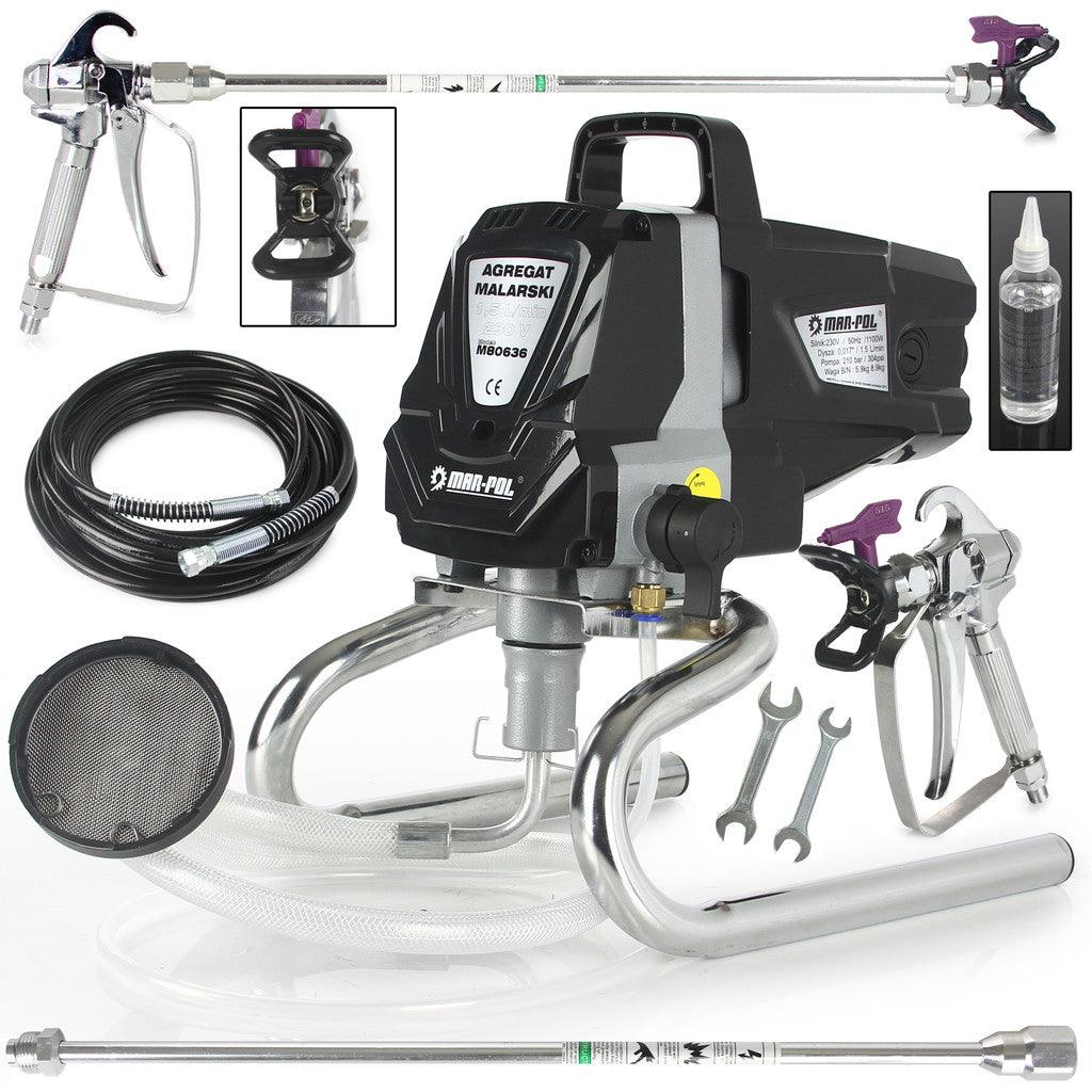 Pompa de vopsit zugravit airless 1100W lac lavabila 210 bari 1.5L/min Imagine secundară a produsului