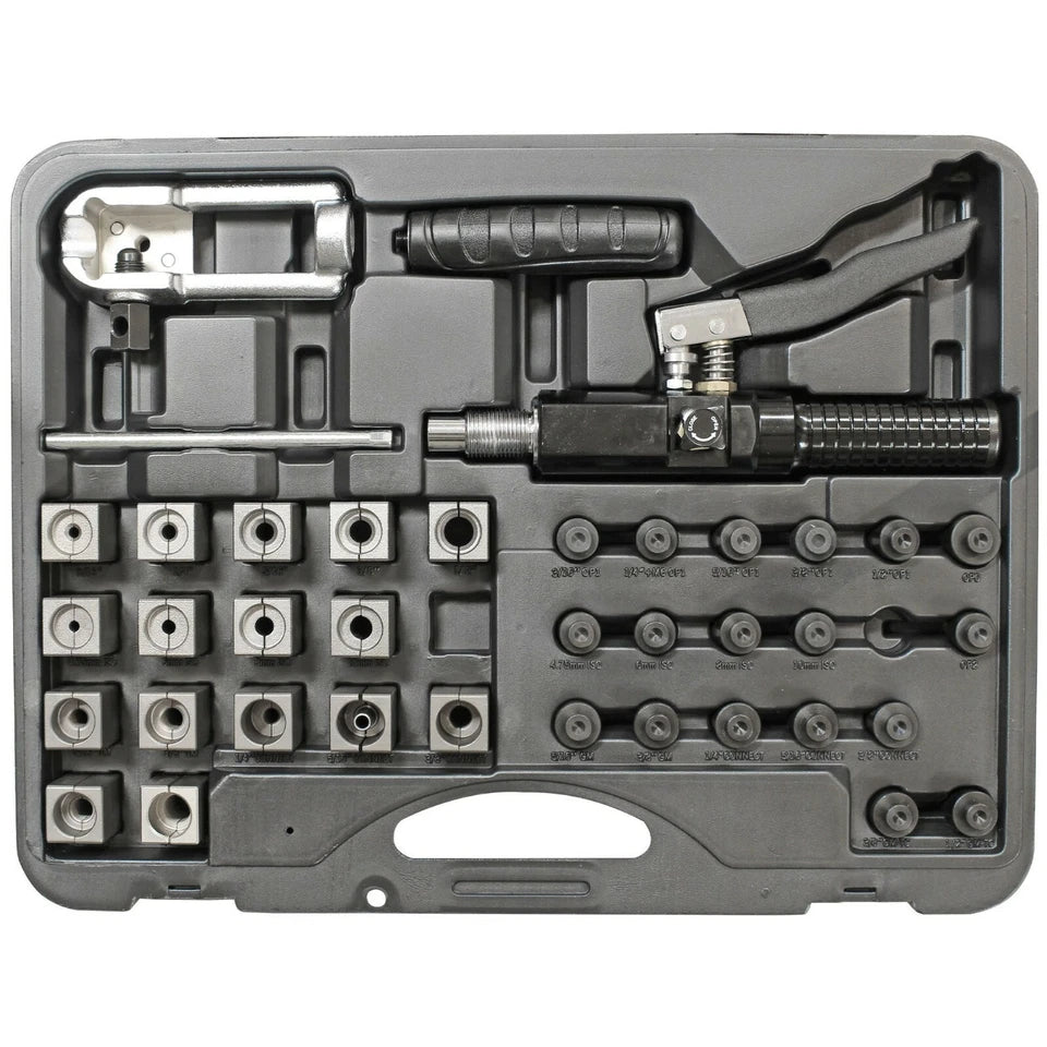 Trusa hidraulica universala de bercuit tevi si conducte de frana si ac,Presa hidraulica pentru bercuit conducte de frana