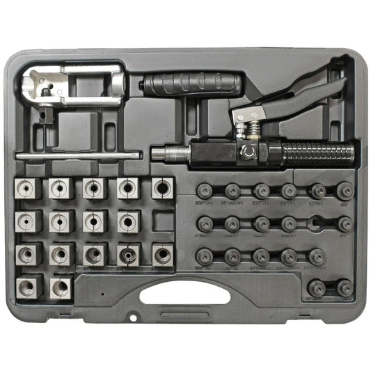 Trusa hidraulica universala de bercuit tevi si conducte de frana si ac,Presa hidraulica pentru bercuit conducte de frana