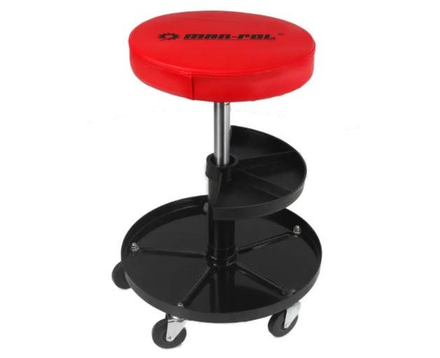 Scaun atelier auto reglabil cu tava depozitare pentru mecanici - Bjc tools