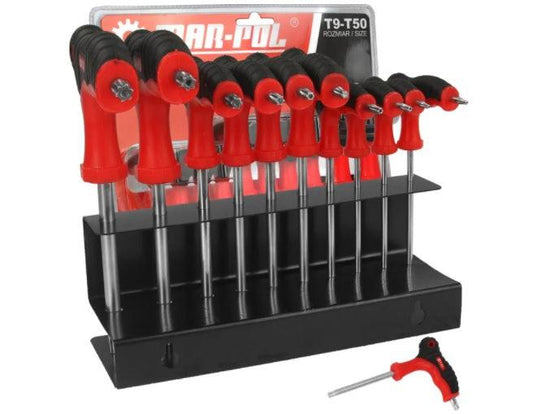 Set imbus torx cu maner T9 -T50 10 piese - Bjc tools