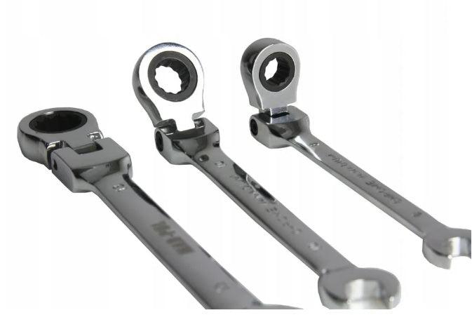 Set chei combinate cu clichet articulate chrome vanadium 8 10 13 mm - Bjc tools
