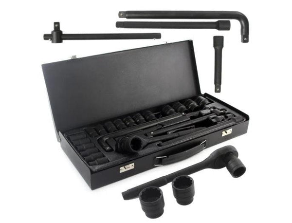 Trusa scule tubulare de forta 24 piese 1/2 12 laturi profesionala - Bjc tools