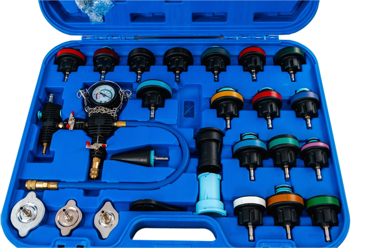 Tester radiatoare , tester sistem racire ,trusa aerisire si umplere sistem de racire - Bjc tools