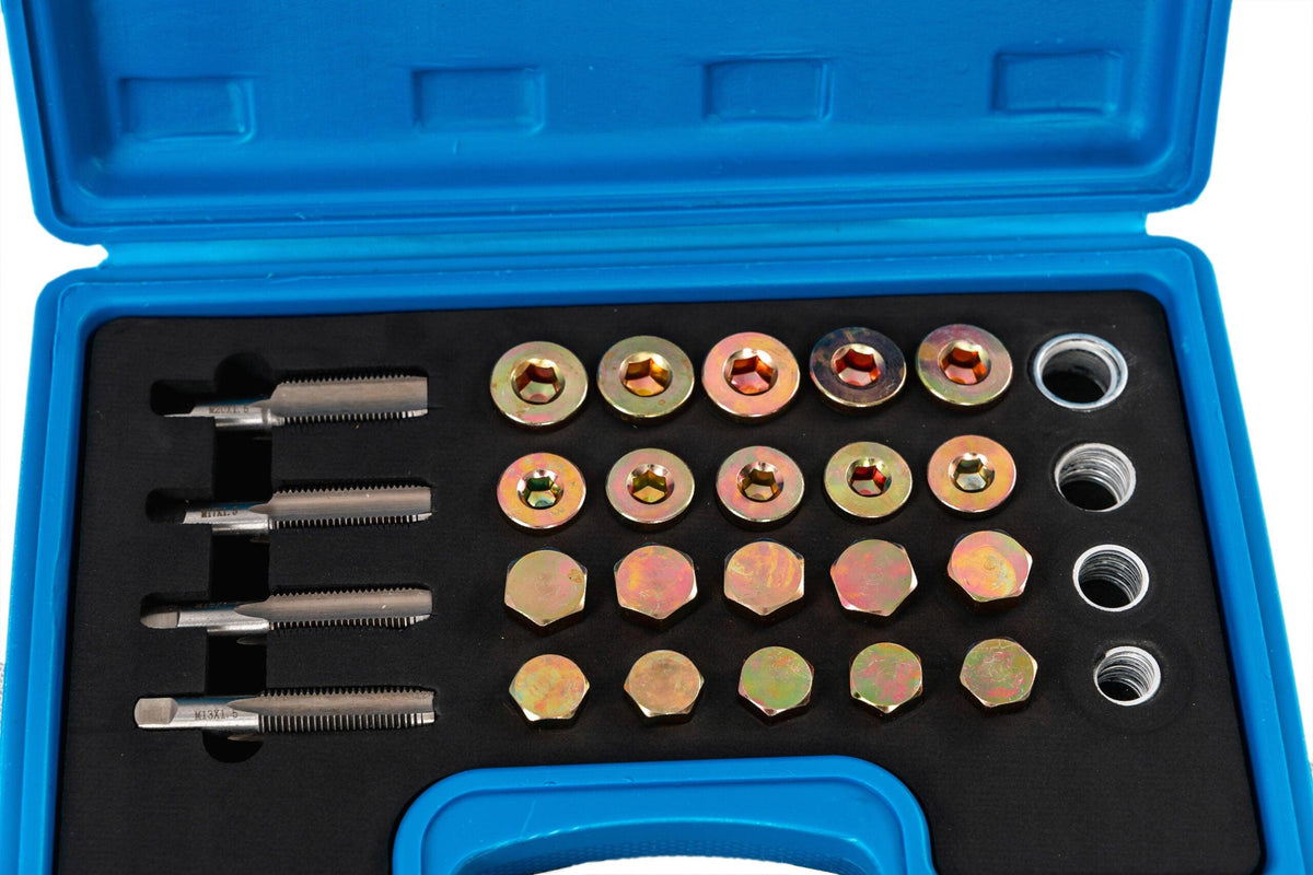 Trusa reparatie filet dop ulei 64 piese - Bjc tools