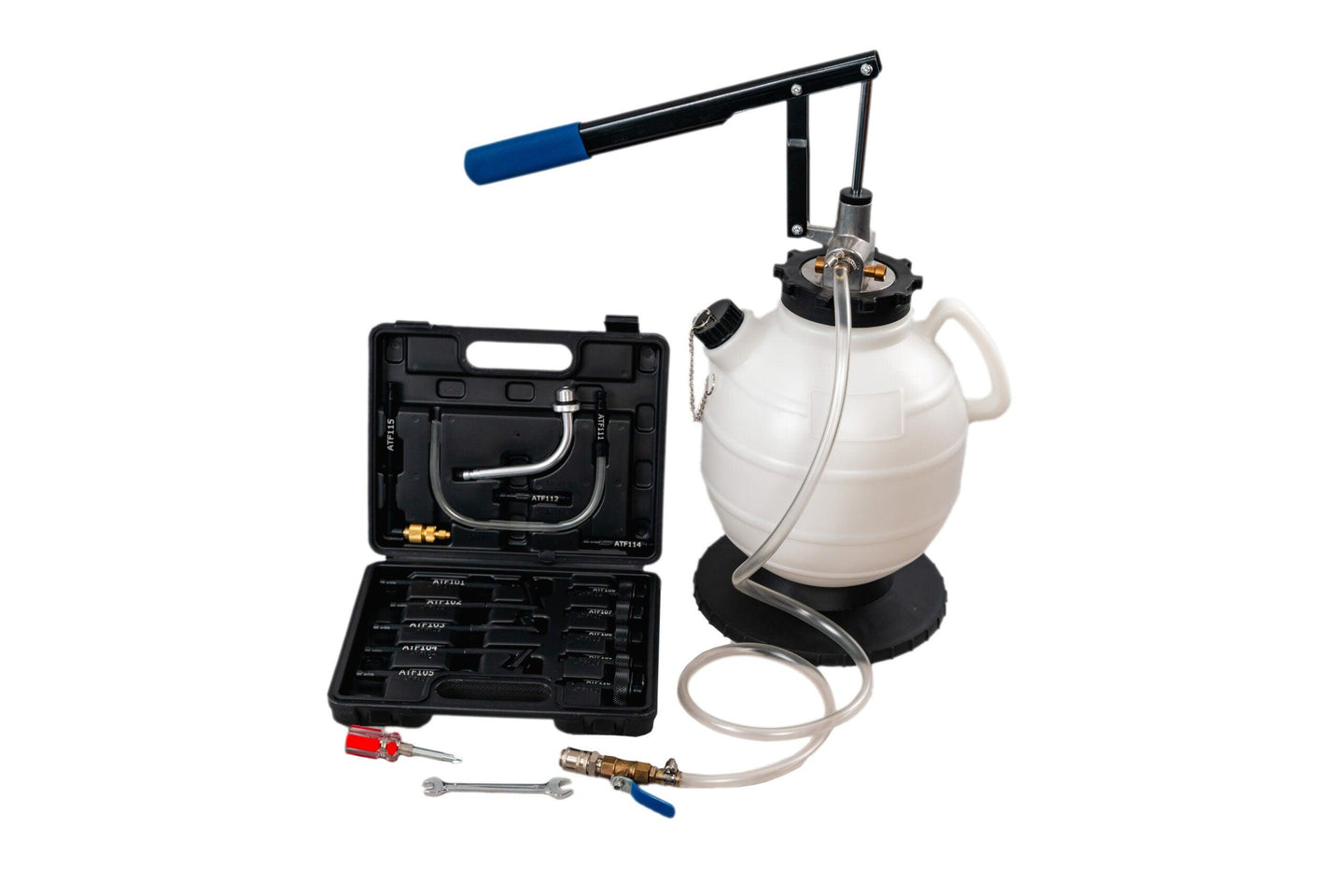 Pompa umplere ulei pentru cutie automată cu 15 adaptoare, pompa ulei cutii viteze - Bjc tools
