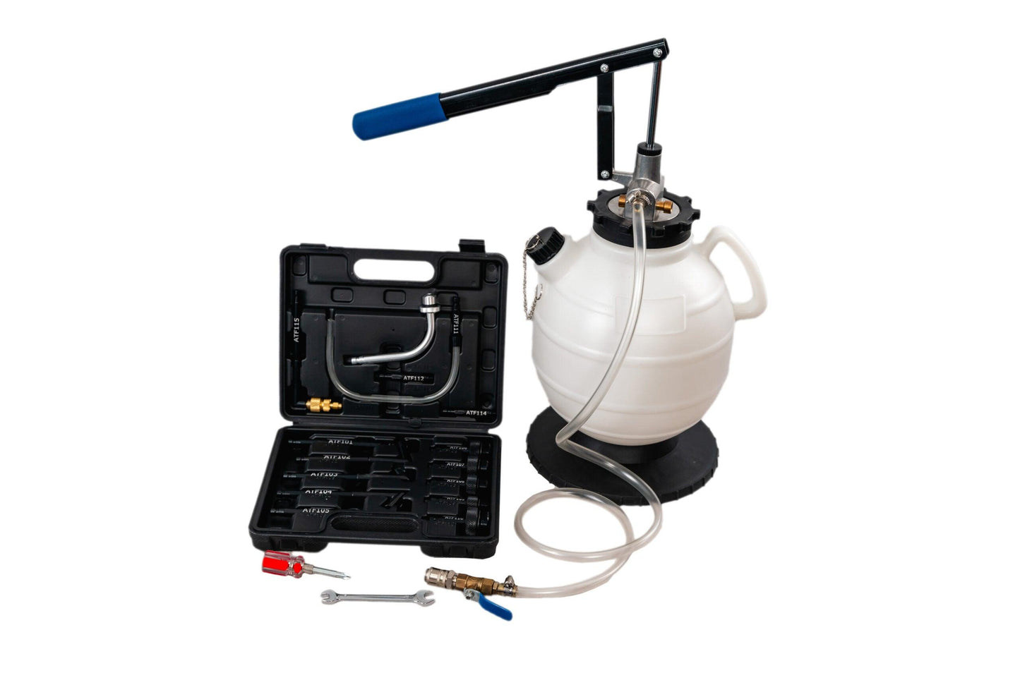 Pompa umplere ulei pentru cutie automată cu 15 adaptoare, pompa ulei cutii viteze - Bjc tools