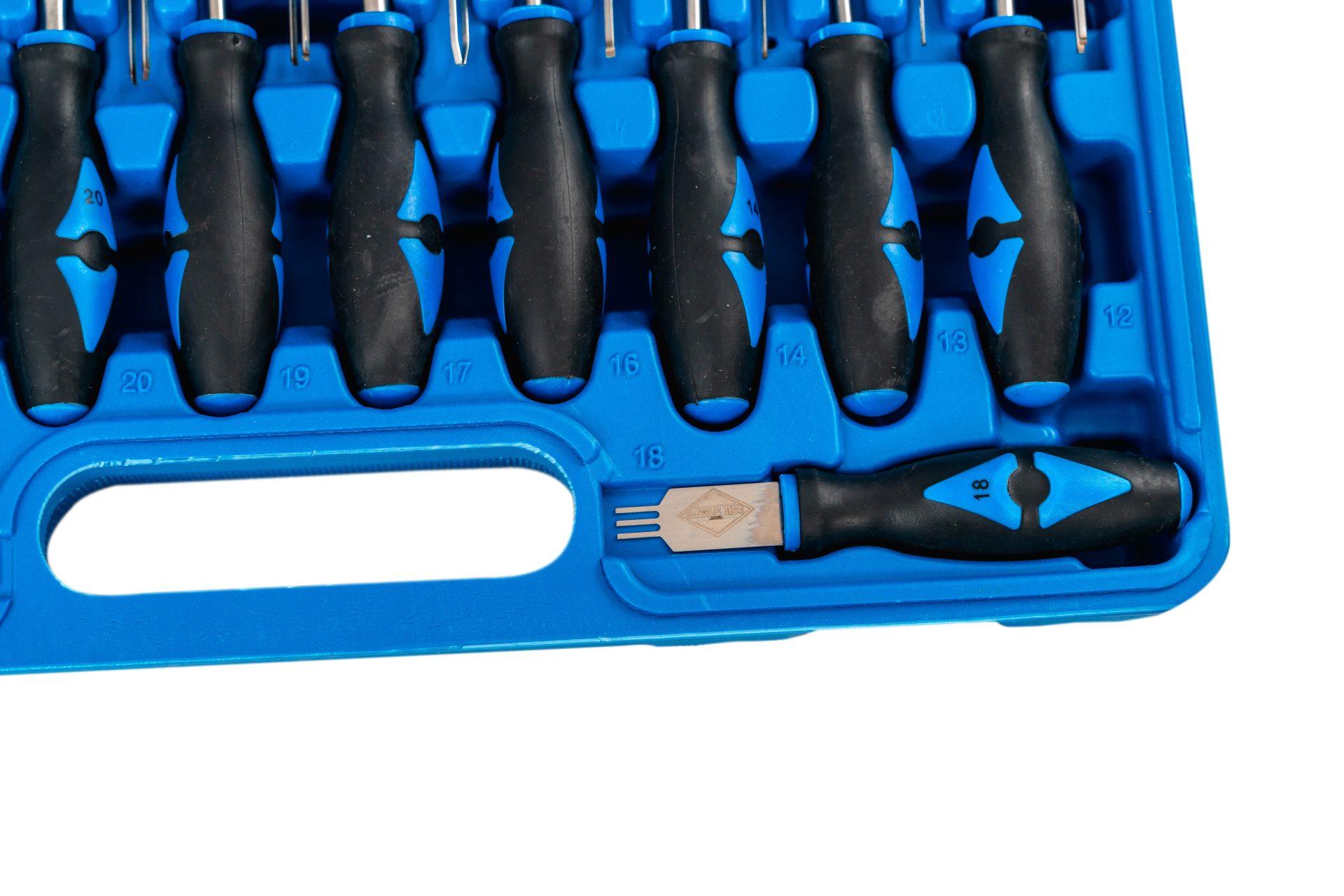 Trusa deconectare pini terminale, Trusa deconectare conectori sistem electric auto 23 piese,trusa indepartat pini auto - Bjc tools