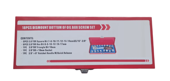 Set Chei cu Clichet pentru Buson ulei, 18 piese, Cr-V - Bjc tools Imagine principală a produsului