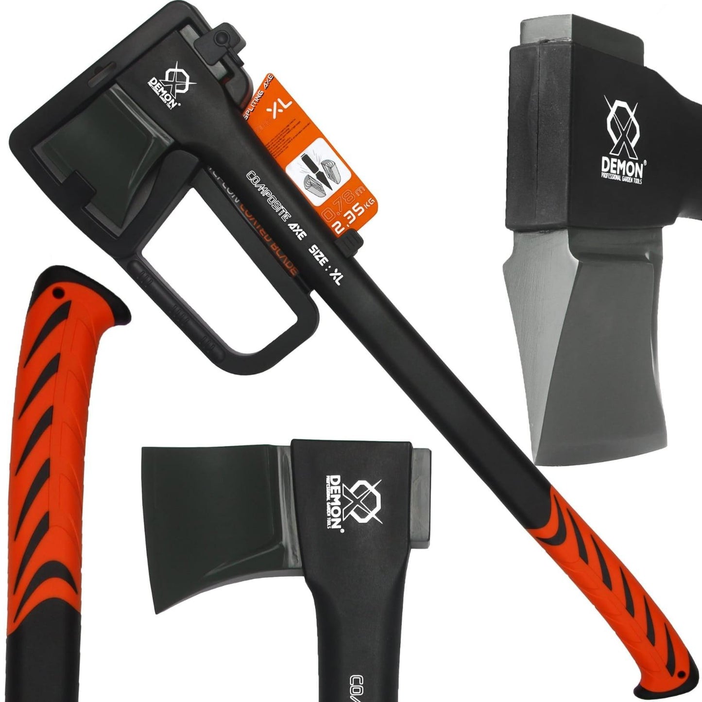 Topor pt despicat lemne otel carbon acoperit cu teflon si coada compozit 2.35kg 0.78m marimea XL - Bjc tools