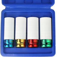 Set chei tubulare de impact cu protecție pt jante 17 19 21 22 mm 1/2 Profesional - Bjc tools